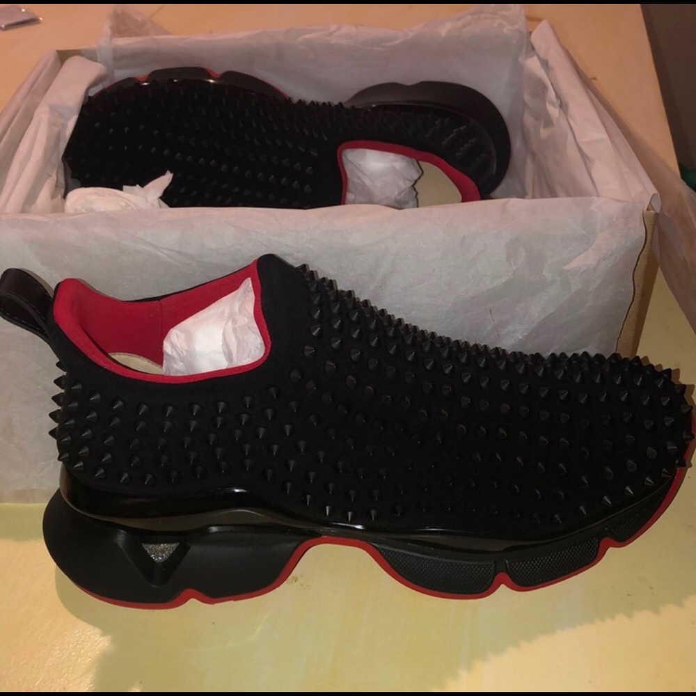 Christian Louboutin Spike Sock Neoprene Sneakers